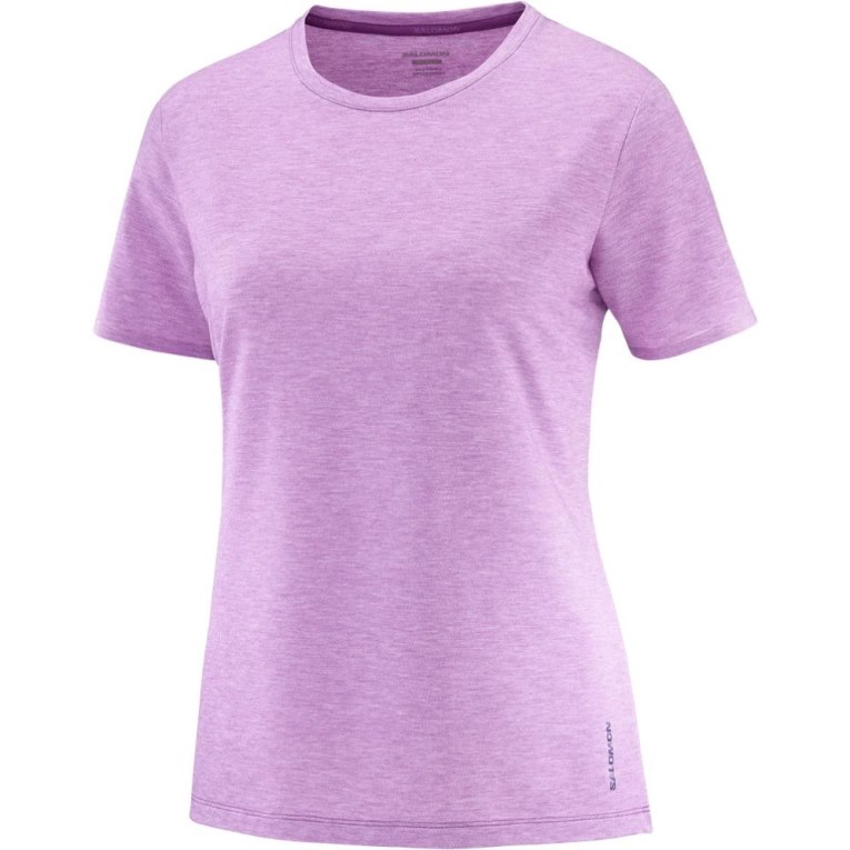 Lavender Salomon Essential Tencel Short Sleeve Women's T-Shirts | IE LM3792